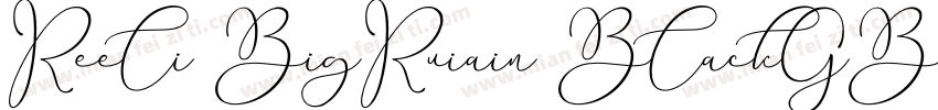 Reeli BigRuiain BlackGBw10 Regular字体转换